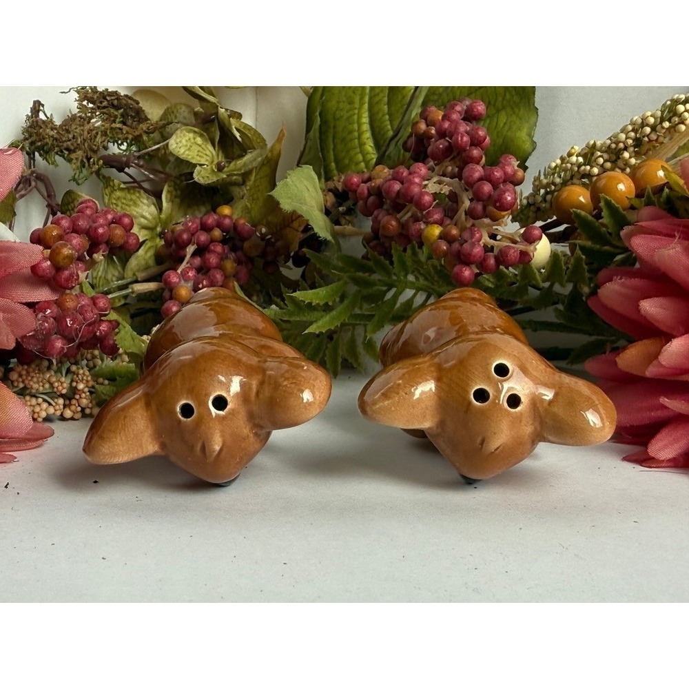 Vintage Koala Bear Salt and Pepper Shaker Set Ceramic Brown Glossy Australian - Picture 9 of 10